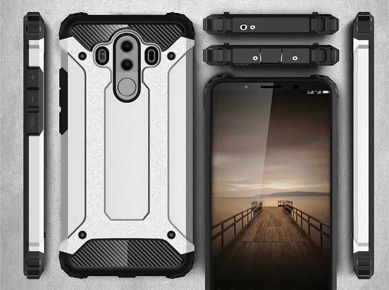 Huawei Mate 10 Pro Kılıf Zore Crash Silikon Kapak Mavi