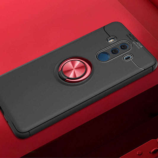 Huawei Mate 10 Pro Kılıf Zore Ravel Silikon Kapak Siyah-Kırmızı