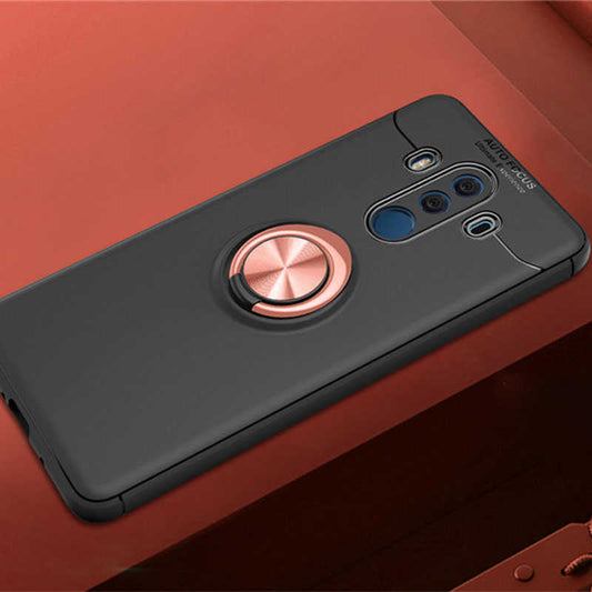 Huawei Mate 10 Pro Kılıf Zore Ravel Silikon Kapak Siyah-Rose Gold