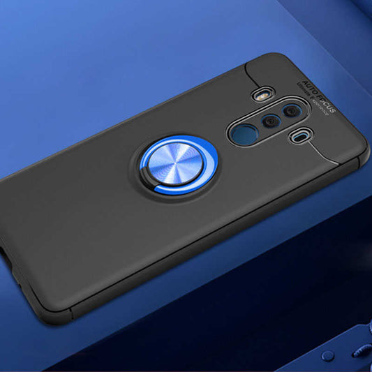 Huawei Mate 10 Pro Kılıf Zore Ravel Silikon Kapak Siyah-Mavi