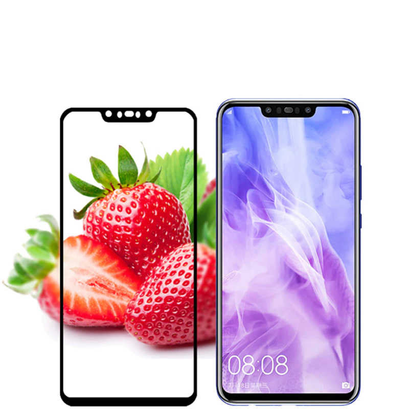 Huawei Mate 20 Lite Zore Ekranı Tam Kaplayan Düz Cam Ekran Koruyucu Siyah
