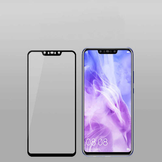 Huawei Mate 20 Lite Zore Ekranı Tam Kaplayan Düz Cam Ekran Koruyucu Siyah