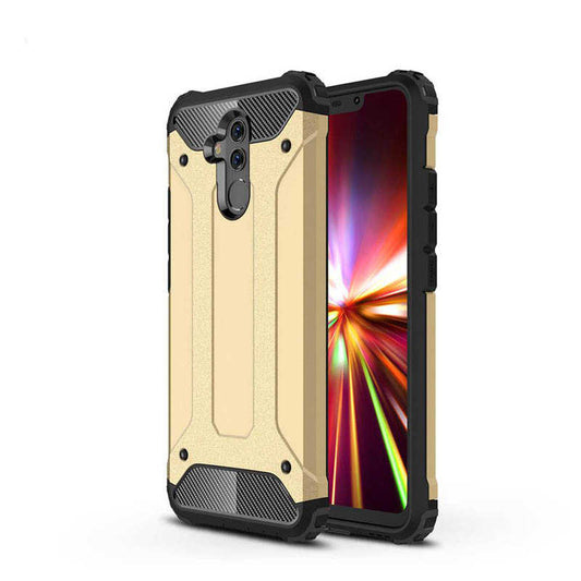 Huawei Mate 20 Lite Kılıf Zore Crash Silikon Kapak Gold