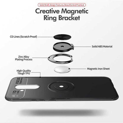 Huawei Mate 20 Lite Kılıf Zore Ravel Silikon Kapak Siyah-Mavi