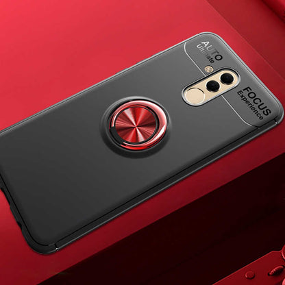 Huawei Mate 20 Lite Kılıf Zore Ravel Silikon Kapak Siyah-Kırmızı