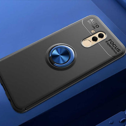 Huawei Mate 20 Lite Kılıf Zore Ravel Silikon Kapak Siyah-Mavi