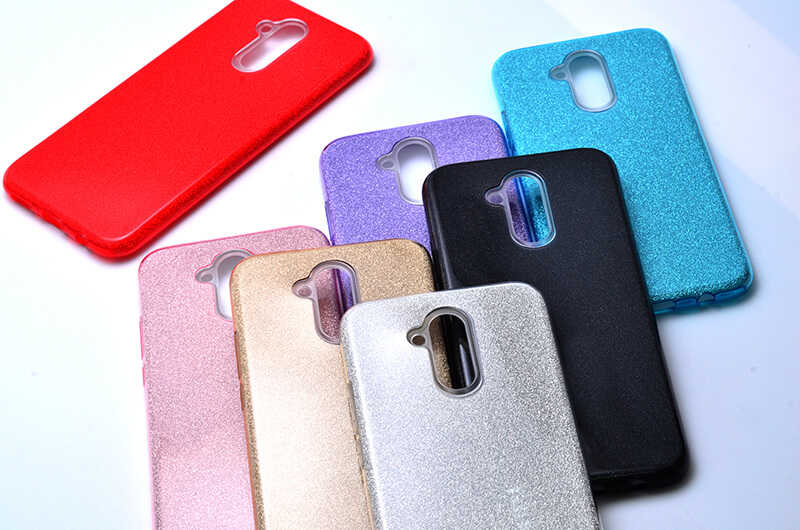 Huawei Mate 20 Lite Kılıf Zore Shining Silikon Gold