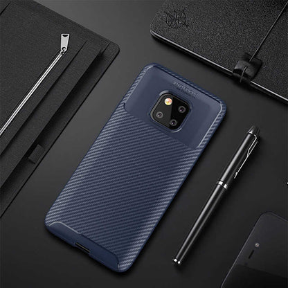 Huawei Mate 20 Pro Kılıf Zore Negro Silikon Kapak Lacivert