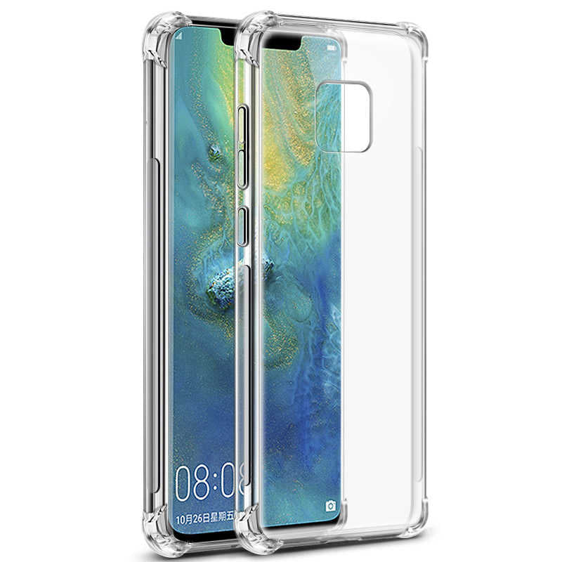 Huawei Mate 20 Pro Kılıf Zore Nitro Anti Shock Silikon Renksiz