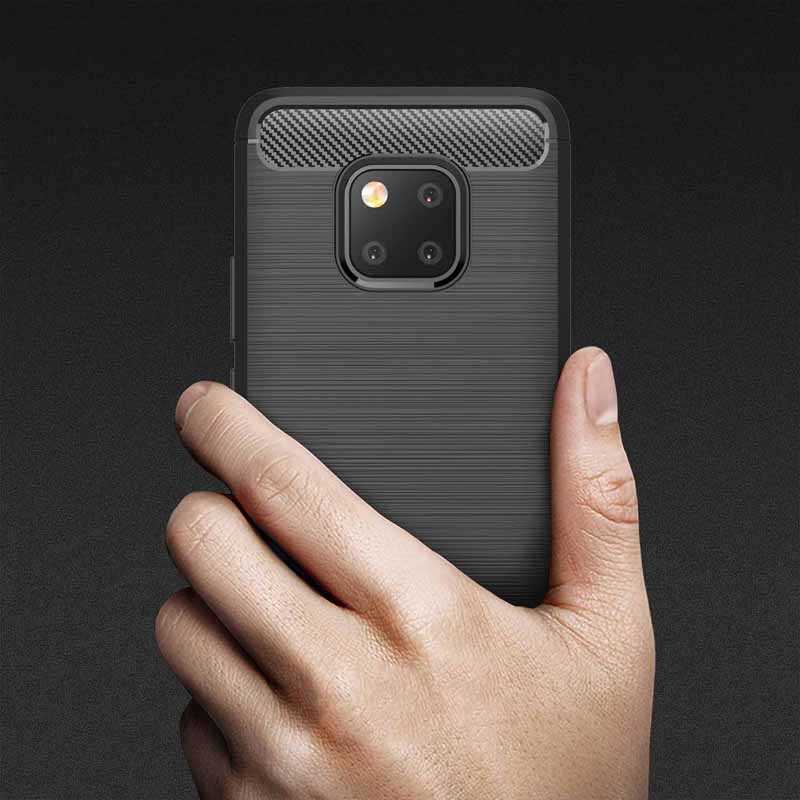 Huawei Mate 20 Pro Kılıf Zore Room Silikon Kapak Gri