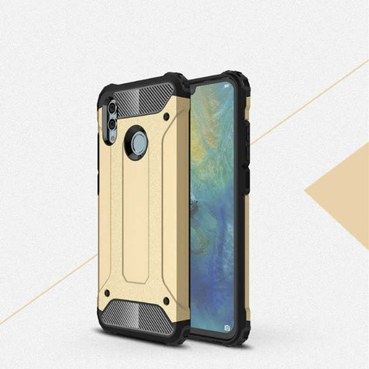 Huawei P Smart 2019 Kılıf Zore Crash Silikon Kapak Gold