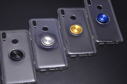Huawei P Smart 2019 Kılıf Zore Les Silikon Gri