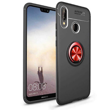 Huawei P Smart 2019 Kılıf Zore Ravel Silikon Kapak Siyah-Mavi