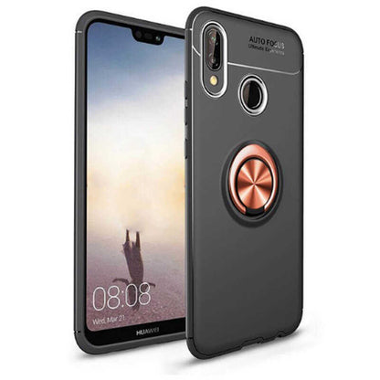 Huawei P Smart 2019 Kılıf Zore Ravel Silikon Kapak Siyah-Mavi