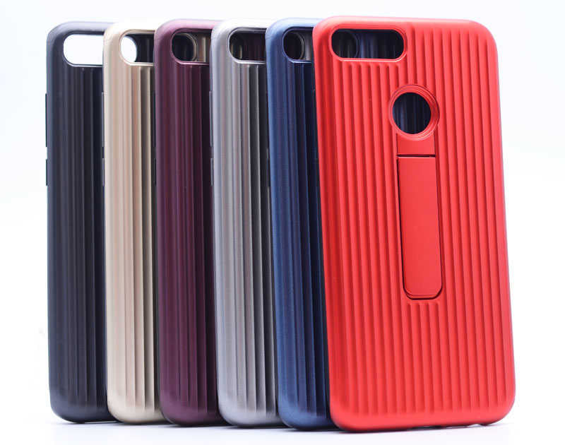 Huawei P Smart Kılıf Zore Wave Standlı Mıknatıslı Kapak Gri