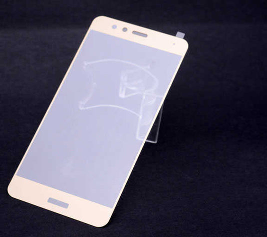 Huawei P10 Lite Zore Ekranı Tam Kaplayan Düz Cam Koruyucu Gold
