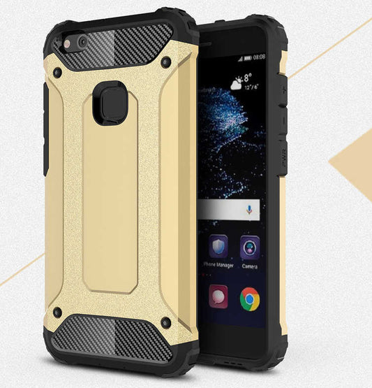 Huawei P10 Lite Kılıf Zore Crash Silikon Kapak Gold