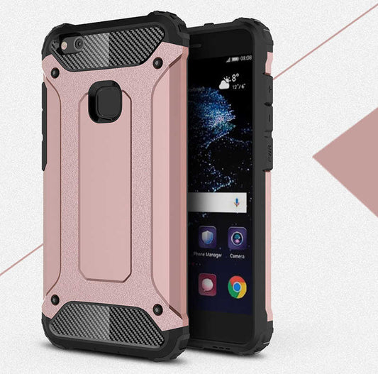Huawei P10 Lite Kılıf Zore Crash Silikon Kapak Rose Gold