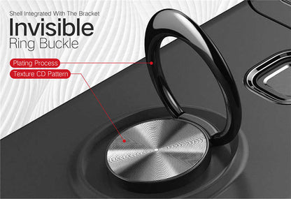 Huawei P10 Lite Kılıf Zore Ravel Silikon Kapak Siyah-Kırmızı