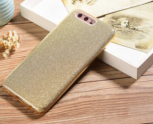 Huawei P10 Plus Kılıf Zore Shining Silikon Gold