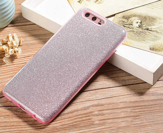 Huawei P10 Plus Kılıf Zore Shining Silikon Rose Gold