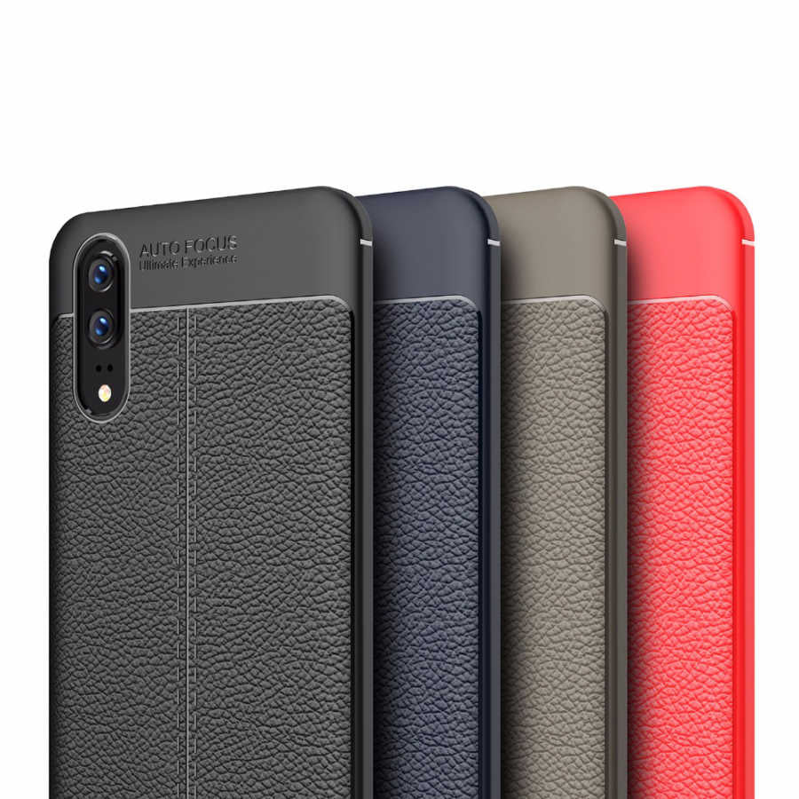 Huawei P20 Kılıf Zore Niss Silikon Kapak Lacivert