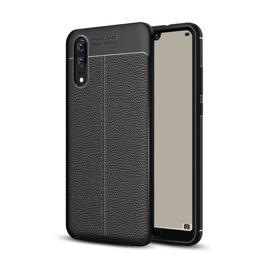 Huawei P20 Kılıf Zore Niss Silikon Kapak Gri