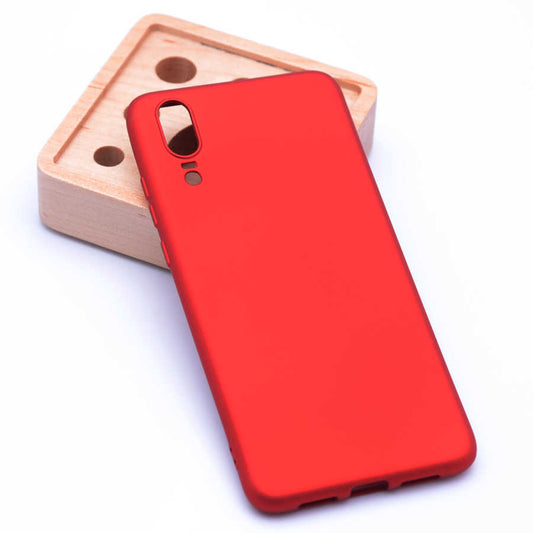Huawei P20 Kılıf Zore Premier Silikon Kapak Kırmızı