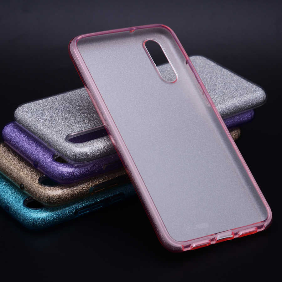 Huawei P20 Kılıf Zore Shining Silikon Rose Gold