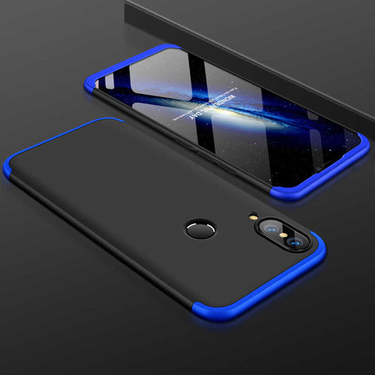 Huawei P20 Lite Kılıf Zore Ays Kapak Siyah-Mavi