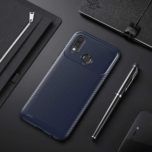 Huawei P20 Lite Kılıf Zore Negro Silikon Kapak Lacivert