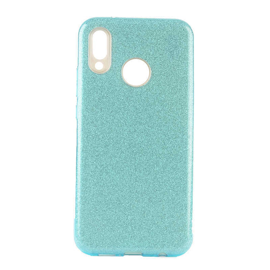 Huawei P20 Lite Kılıf Zore Shining Silikon Mavi