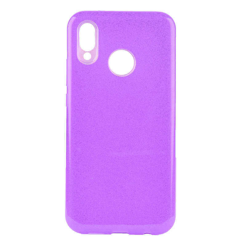 Huawei P20 Lite Kılıf Zore Shining Silikon Mor