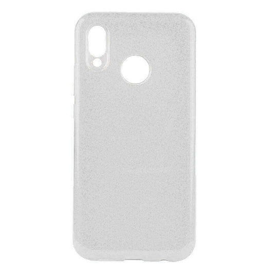 Huawei P20 Lite Kılıf Zore Shining Silikon Gümüş
