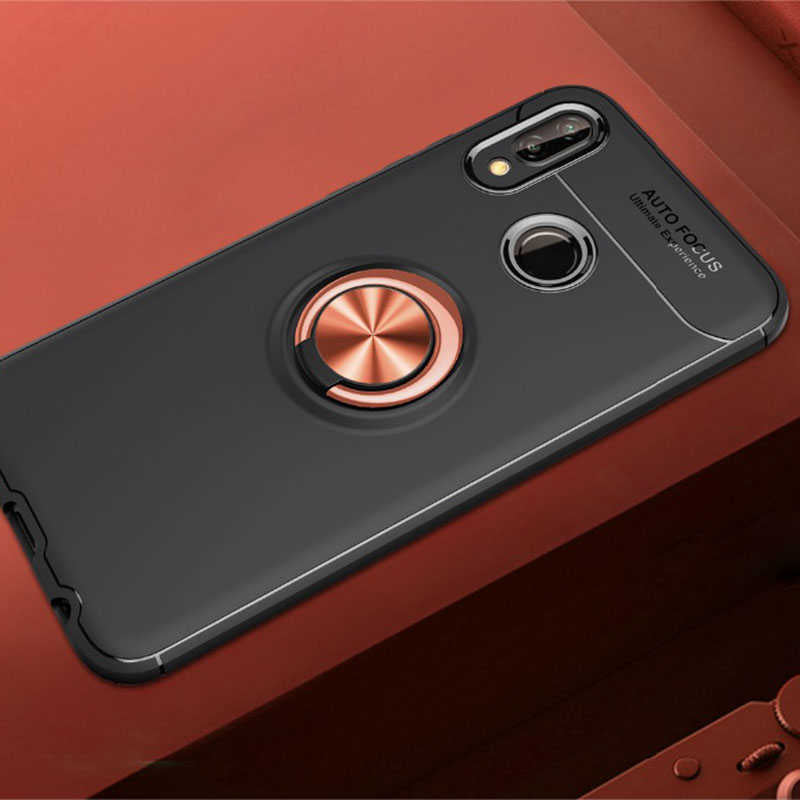 Huawei P20 Lite Kılıf Zore Ravel Silikon Kapak Siyah-Rose Gold