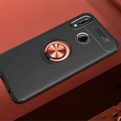 Huawei P20 Lite Kılıf Zore Ravel Silikon Kapak Siyah-Rose Gold