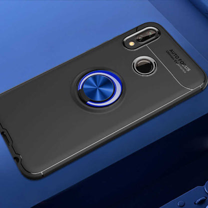 Huawei P20 Lite Kılıf Zore Ravel Silikon Kapak Siyah-Mavi