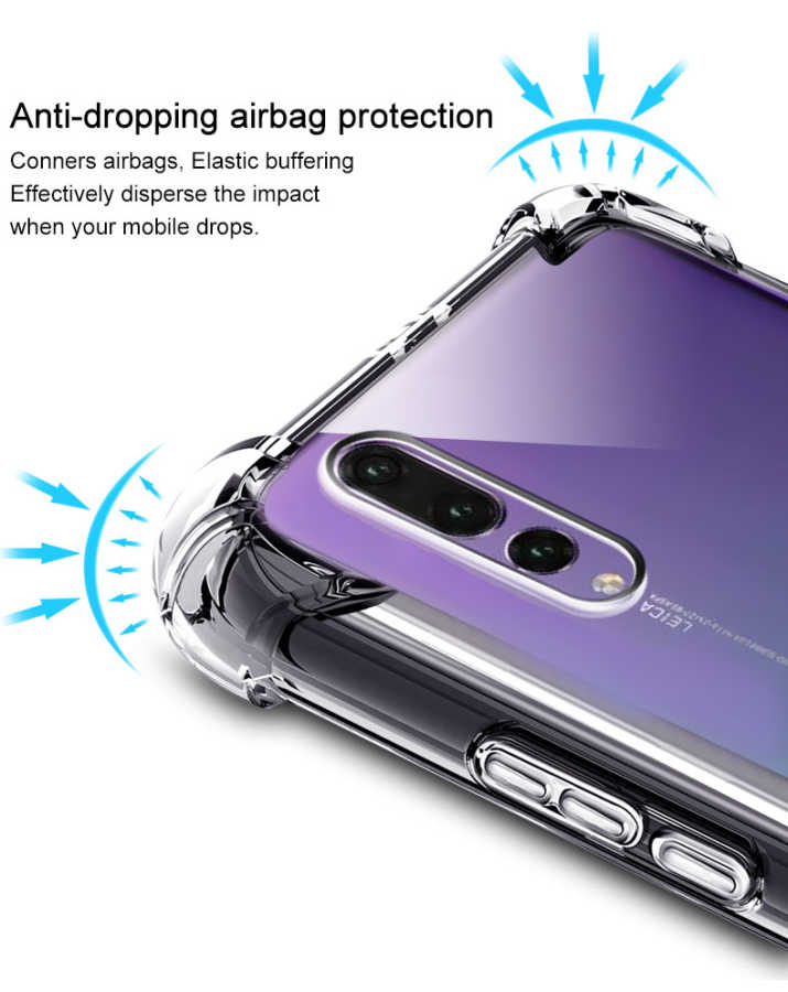 Huawei P20 Pro Kılıf Zore Nitro Anti Shock Silikon Renksiz