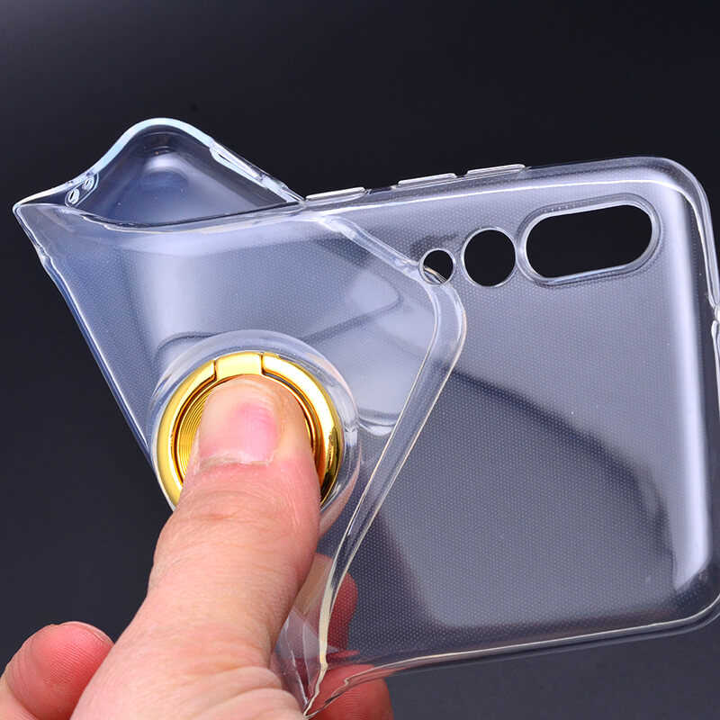 Huawei P20 Pro Kılıf Zore Les Silikon Siyah