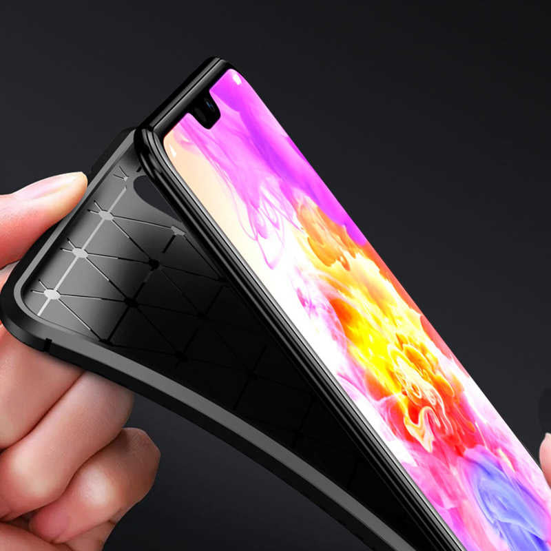 Huawei P20 Pro Kılıf Zore Negro Silikon Kapak Kahverengi