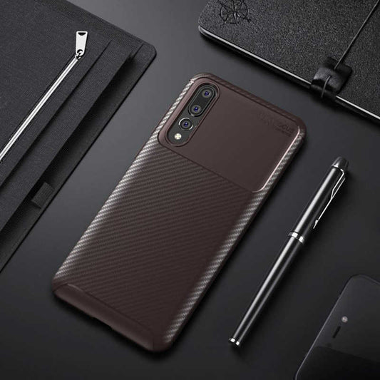 Huawei P20 Pro Kılıf Zore Negro Silikon Kapak Kahverengi