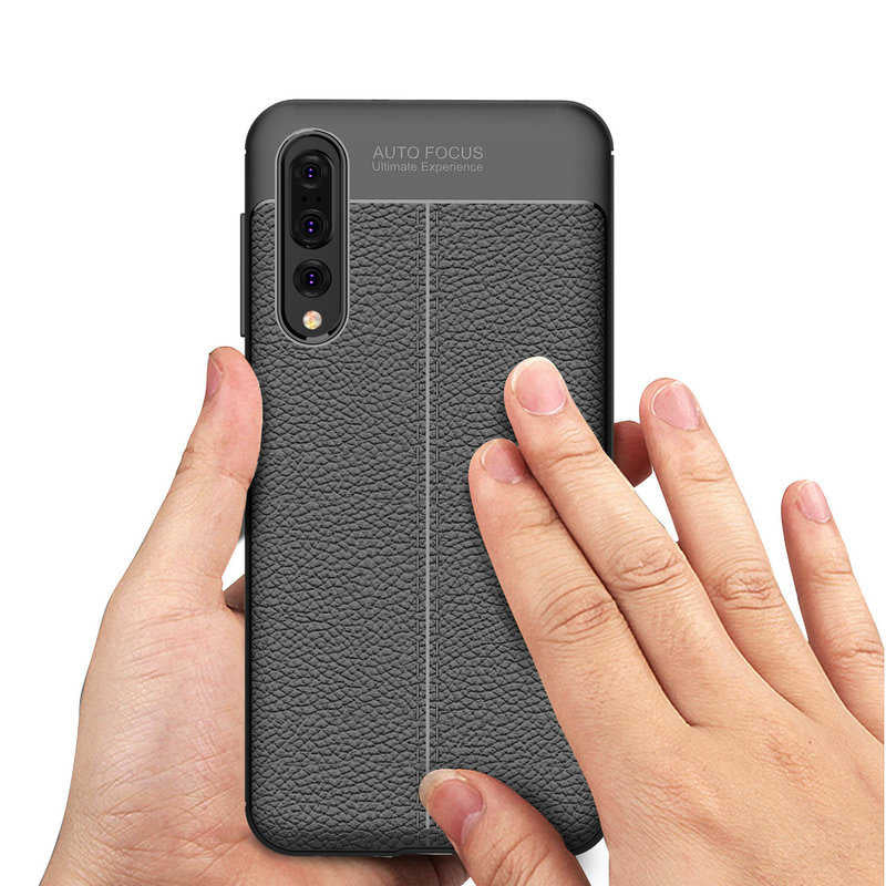 Huawei P20 Pro Kılıf Zore Niss Silikon Kapak Gri