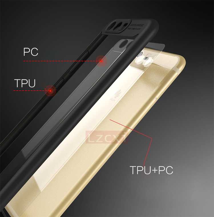 Huawei P9 Lite 2017 Kılıf Zore Buttom Kapak Kırmızı