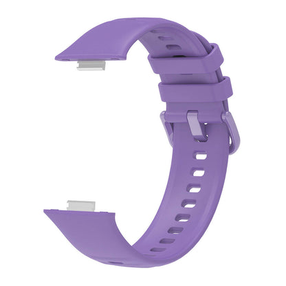 Huawei Watch Fit 3 Band Serisi Klasik Kordon Silikon Strap Kayış Gri