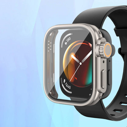 Huawei Watch Fit 3 to Apple Watch Ultra 49mm Kasa Dönüştürücü ve Ekran Koruyucu Zore Watch Gard 33 Lacivert