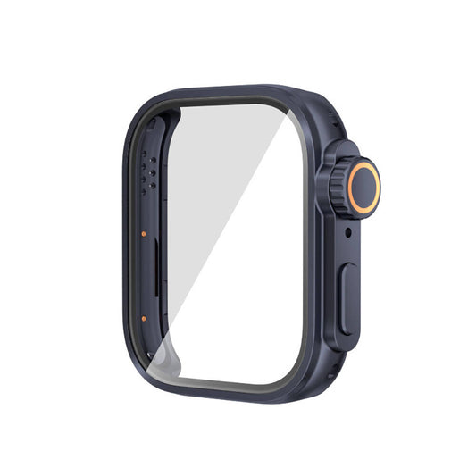 Huawei Watch Fit 3 to Apple Watch Ultra 49mm Kasa Dönüştürücü ve Ekran Koruyucu Zore Watch Gard 33 Lacivert