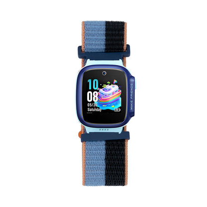 Huawei Watch GT5 41mm Zore KRD-03 18mm Çocuklara Özel Hasır Kordon Mavi-Siyah