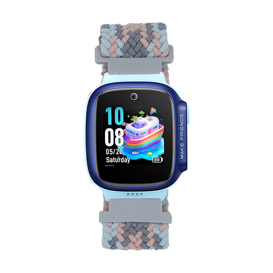 Huawei Watch GT5 41mm Zore KRD-139 18mm Çocuklara Özel Örgü Kordon Gri-Pembe