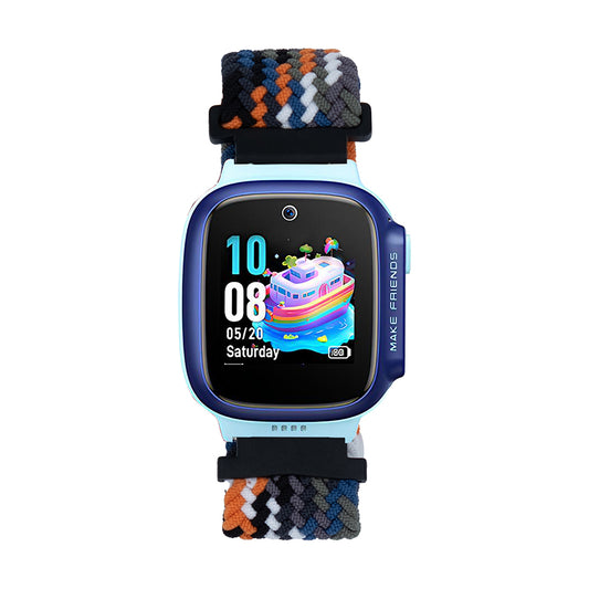 Huawei Watch GT5 41mm Zore KRD-139 18mm Çocuklara Özel Örgü Kordon Turuncu-Mavi
