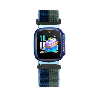 Huawei Watch GT5 Pro 42mm Zore KRD-03 Çocuklara Özel Hasır Kordon Koyu Yeşil-Mor